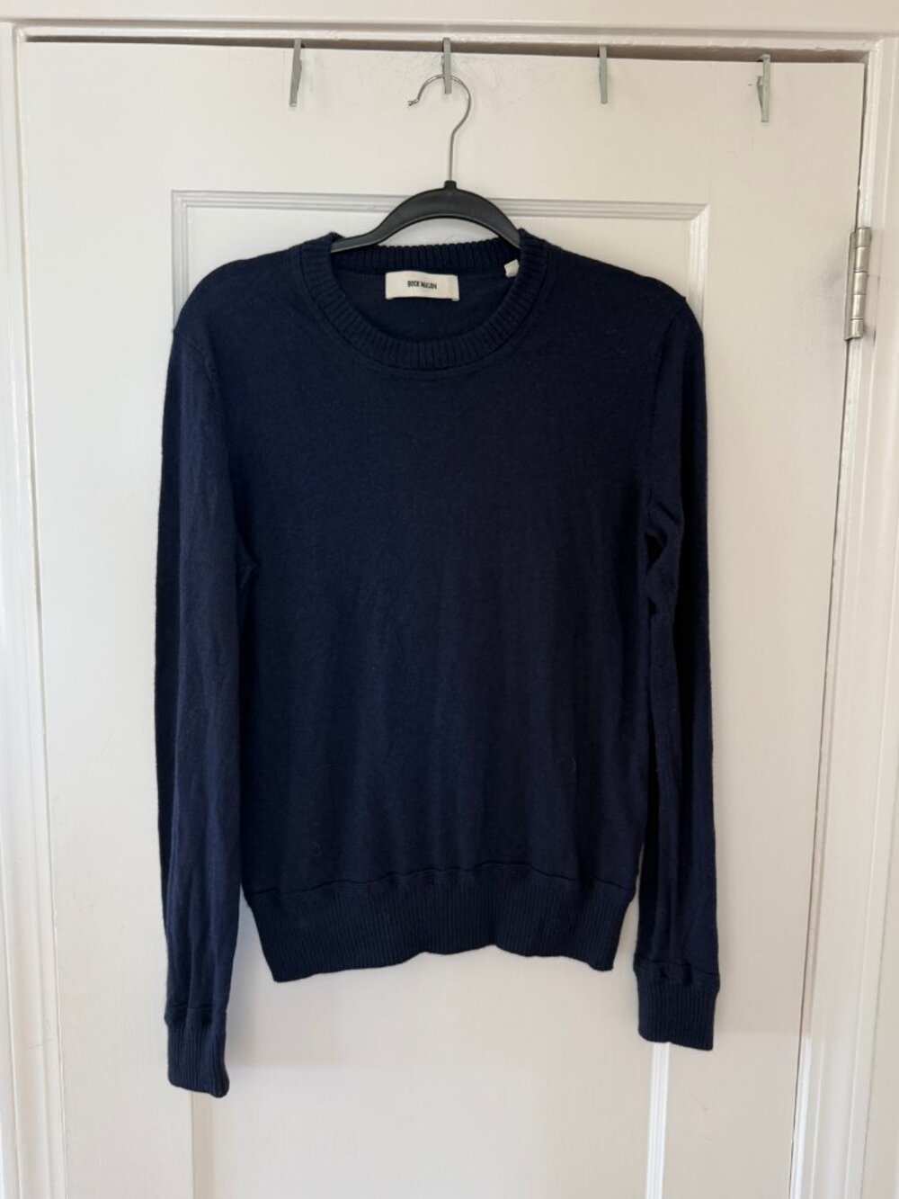 Buck Mason Navy 100% Cashmere Crewneck Sweater Womens M